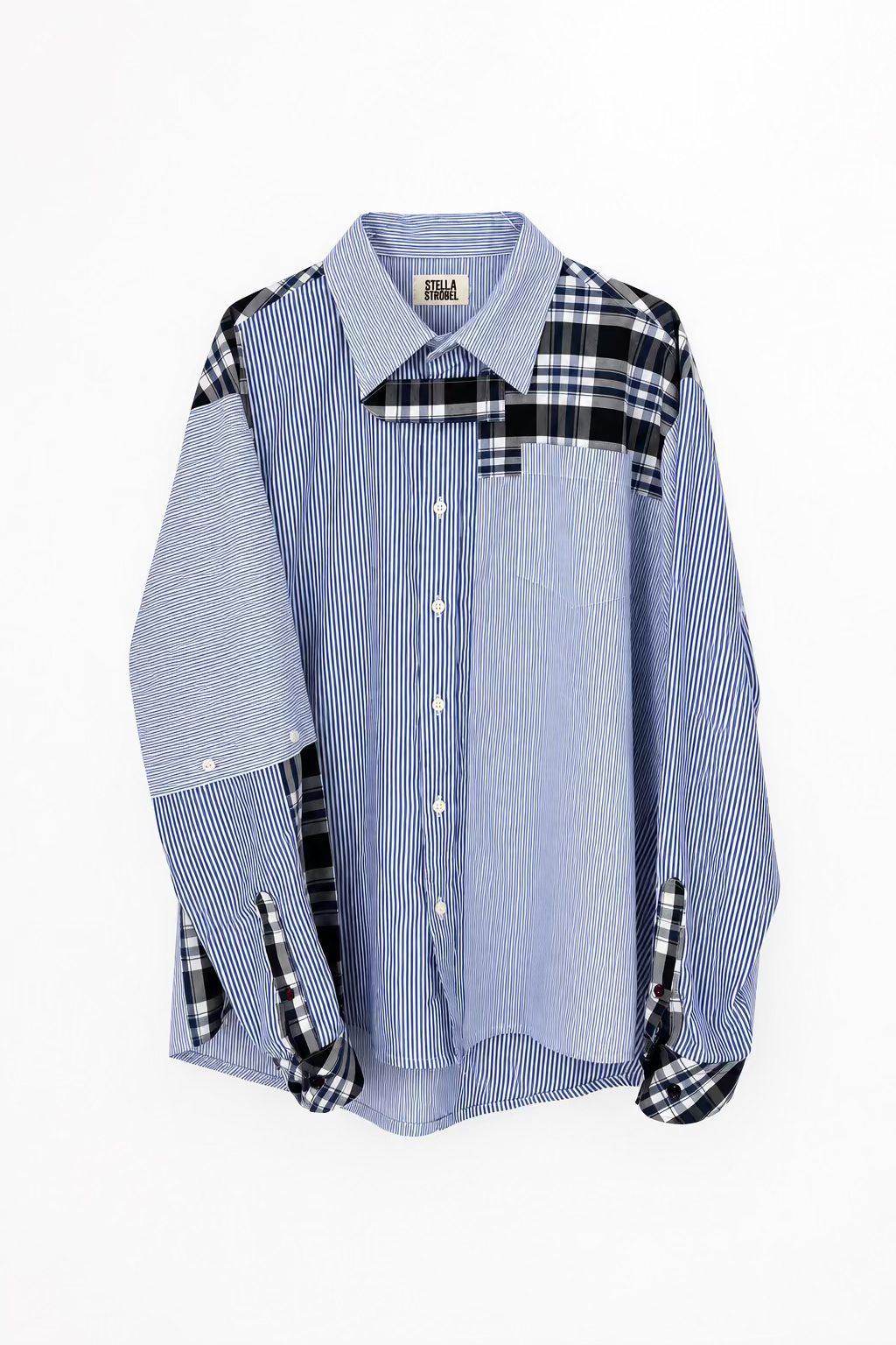 Patchwork Shirt - Blue