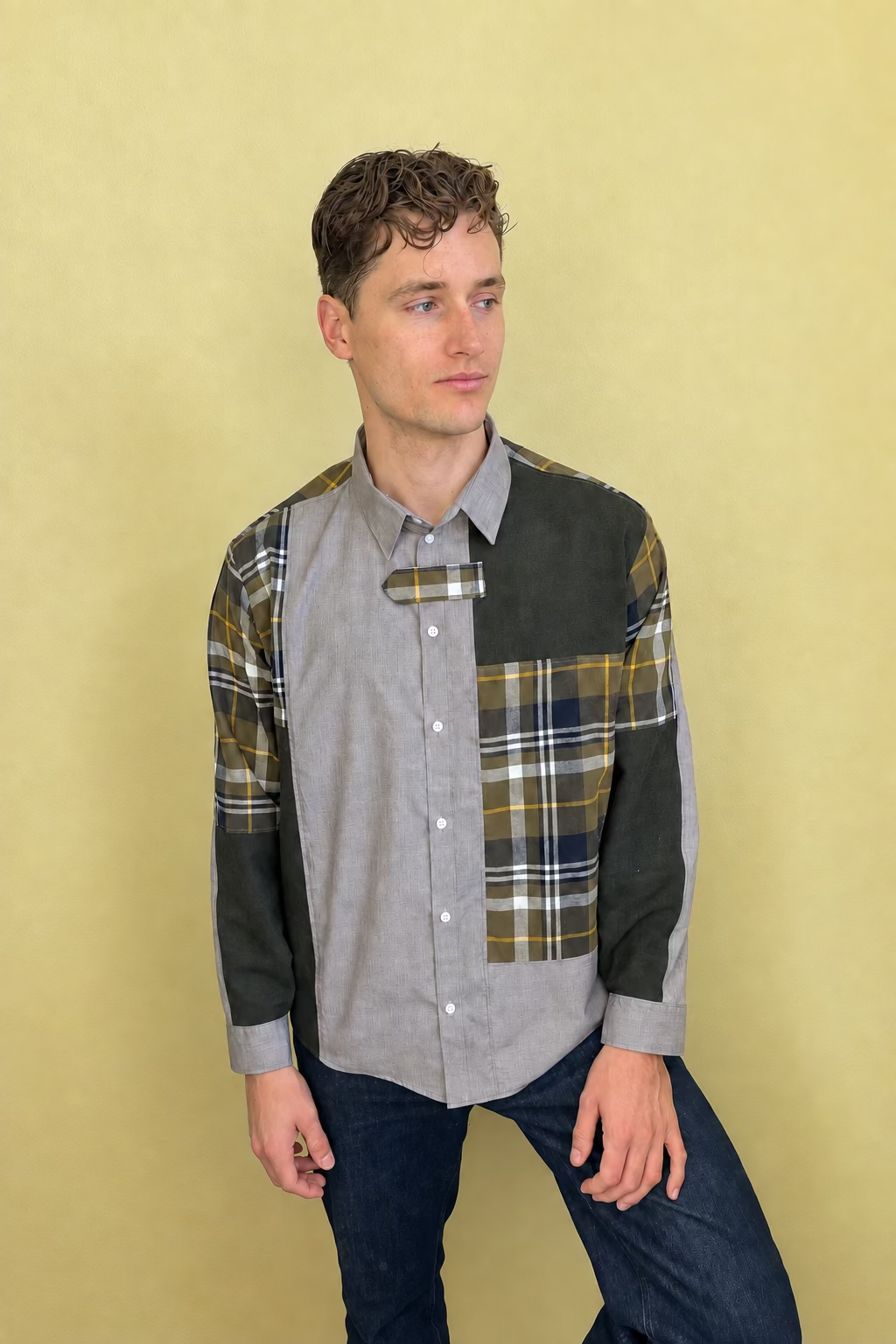 Patchwork Shirt - Green